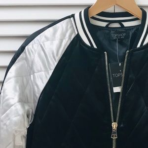 NEW Topshop Quilted Bomber Jacket, Size 6, NWT